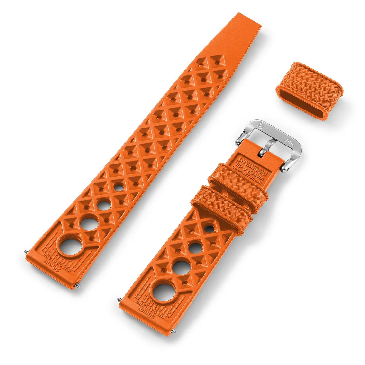 H.G.P. Tropic Rally cinturino arancione 20 mm acciaio