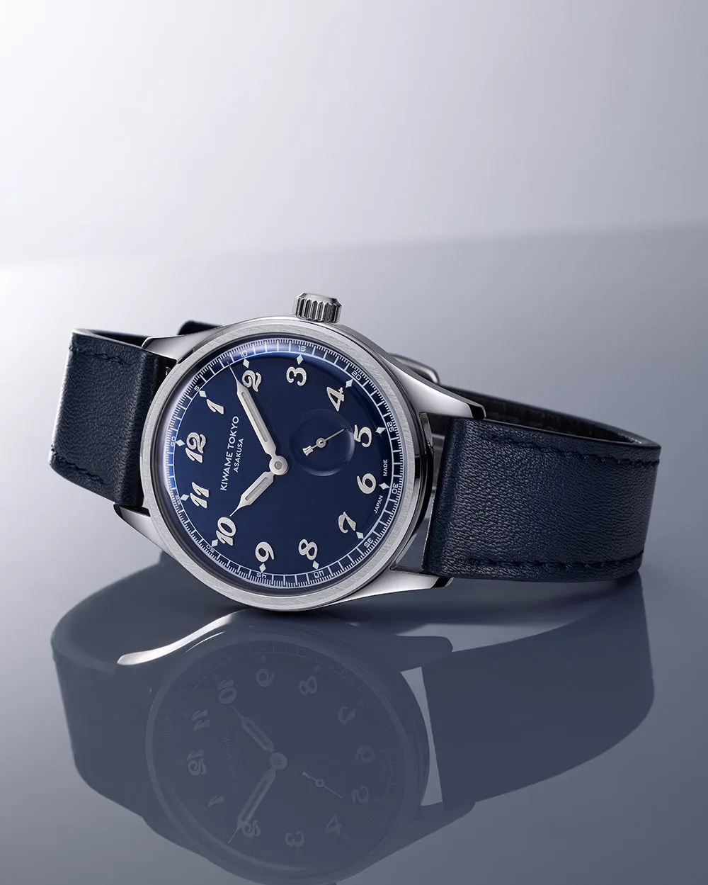 Kiwame Tokyo Kubo Tetsukon orologio blu secondi 38mm