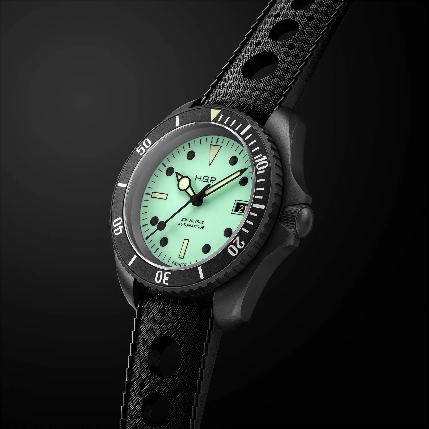H.G.P. Night Diver ND2A orologio automatico PVD nero 200M