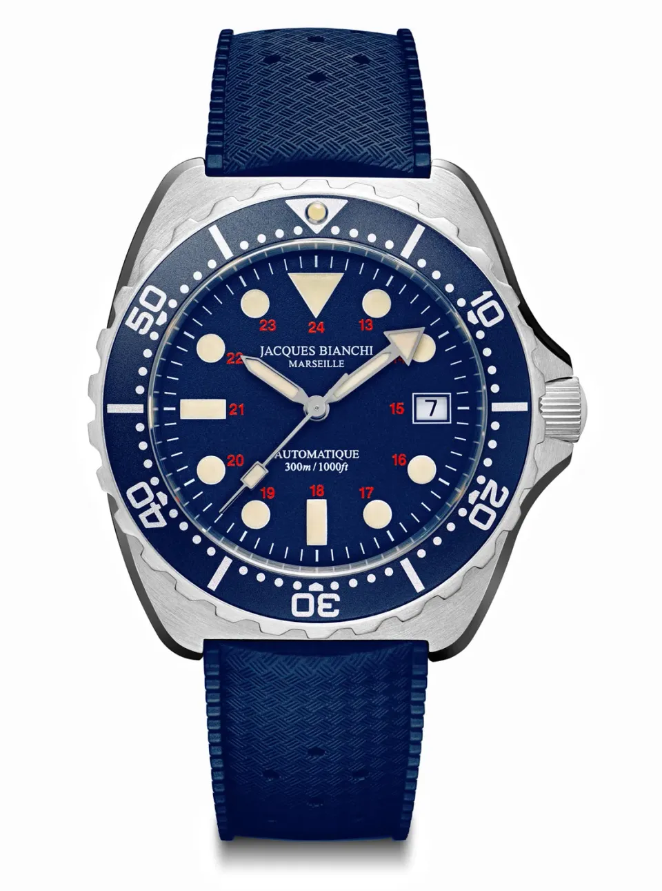 Jacques Bianchi JB300 Bleue orologio blu caucciù 42mm
