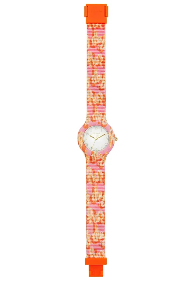 Hip Hop Hero 32 HWU1152 orologio donna arancio tessuto