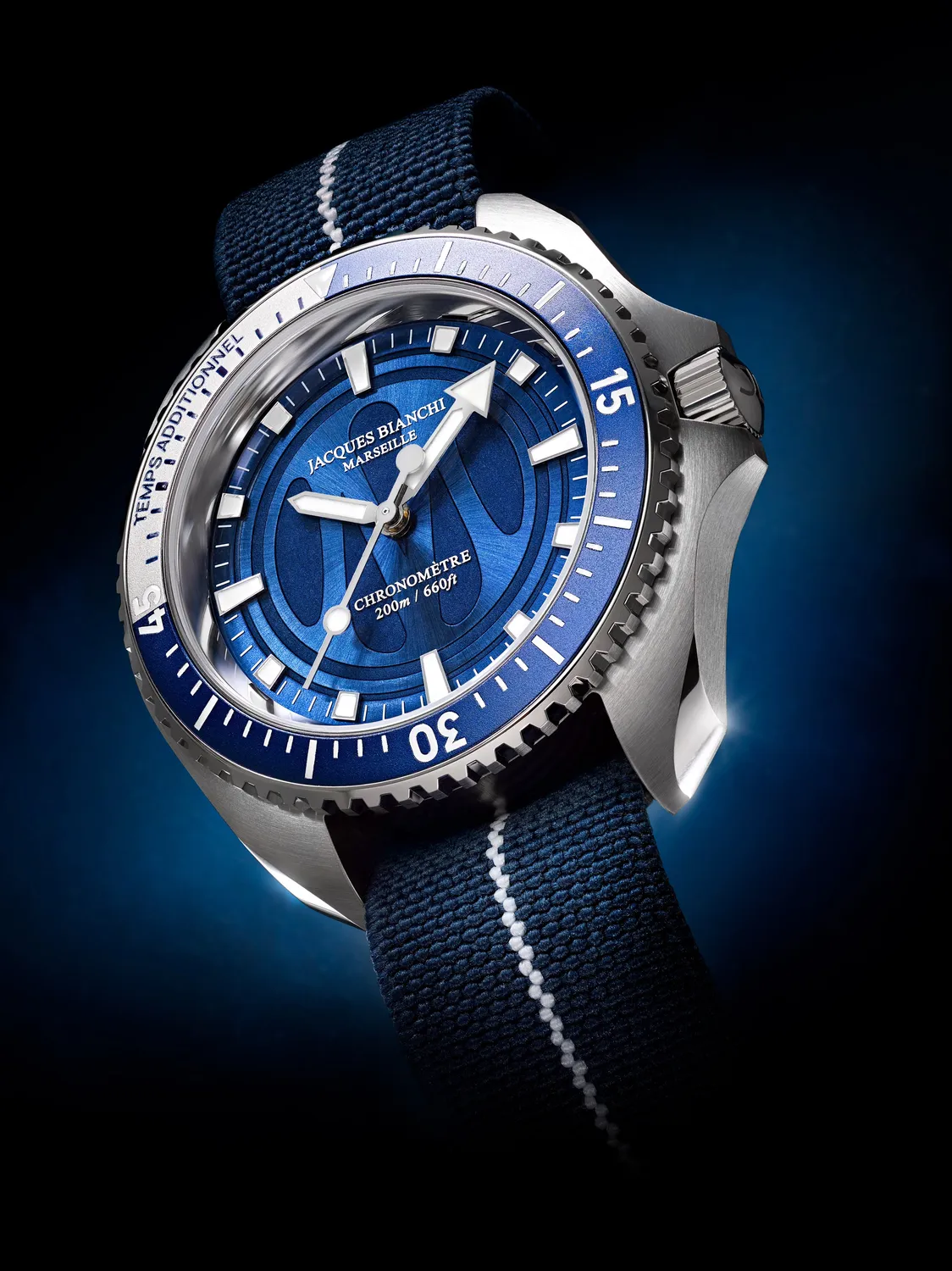 Jacques Bianchi OM200 orologio da polso blu ufficiale OM