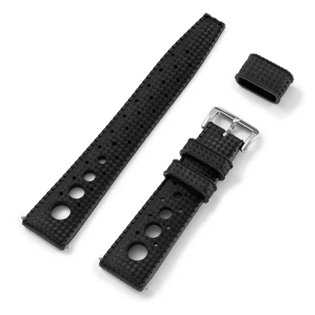 H.G.P. Rally Tropic cinturino gomma nero 20 mm