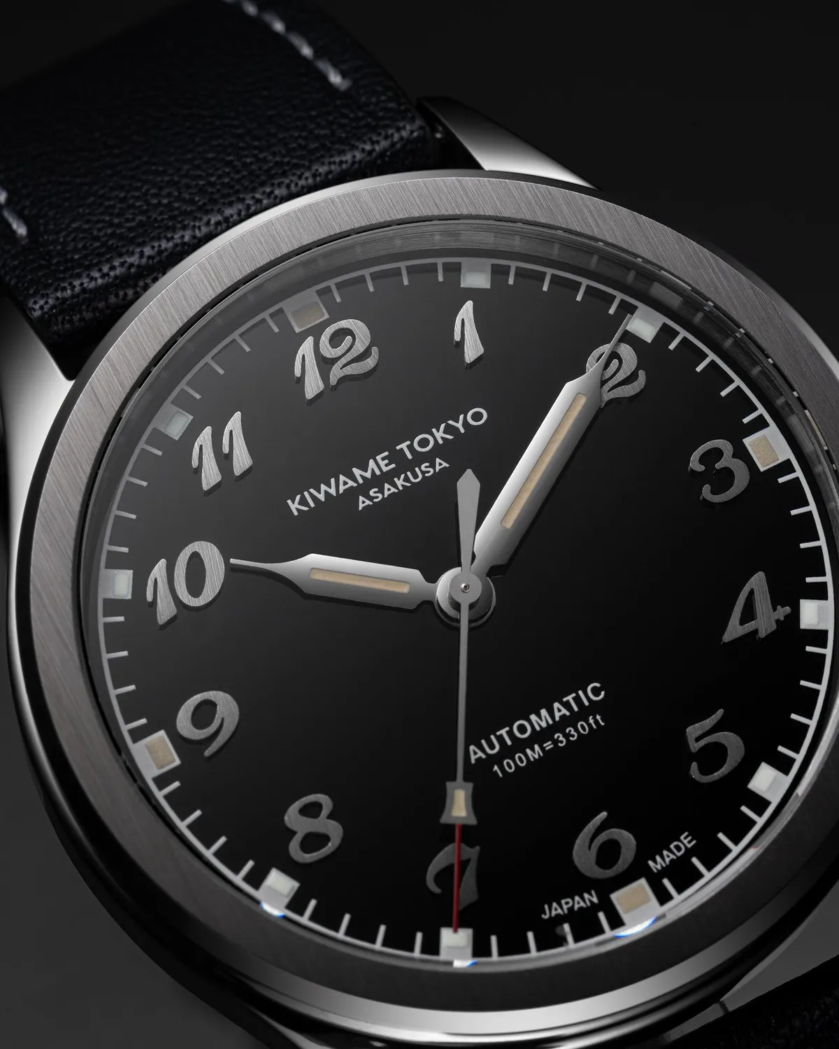 Kiwame Tokyo Kurotsuki orologio nero 38mm automatico