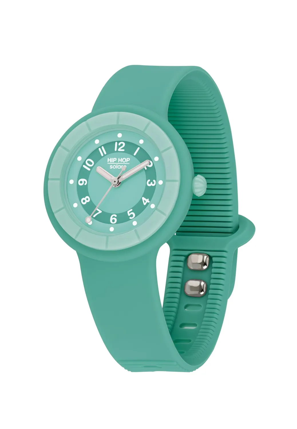 Hip Hop Hero.Dot Solar orologio donna verde acqua 33mm