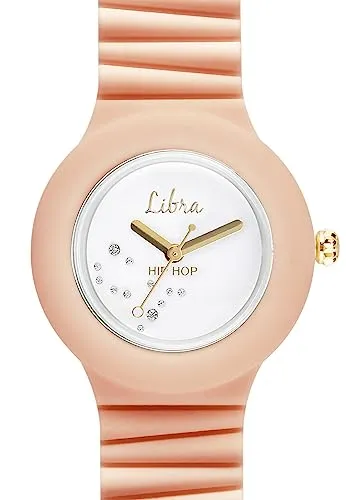 Hip Hop Starlights Bilancia orologio donna rosa polvere cristalli