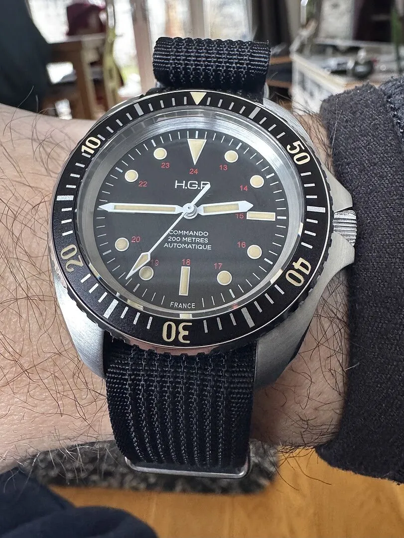 H.G.P. Diver 200M Automatic Commando Orologio Automatico Gomma
