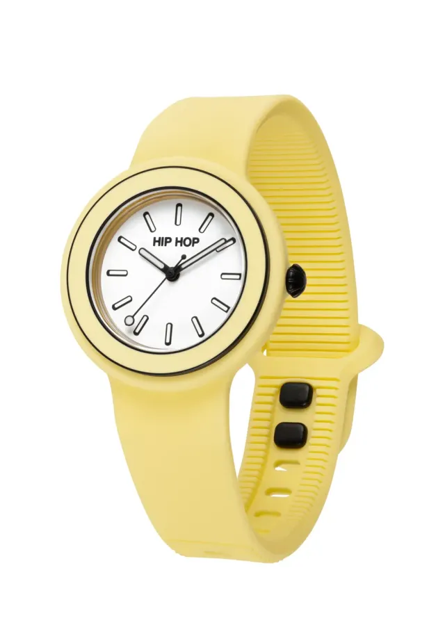 Hip Hop Hero.Dot Bezel orologio donna giallo 34 mm