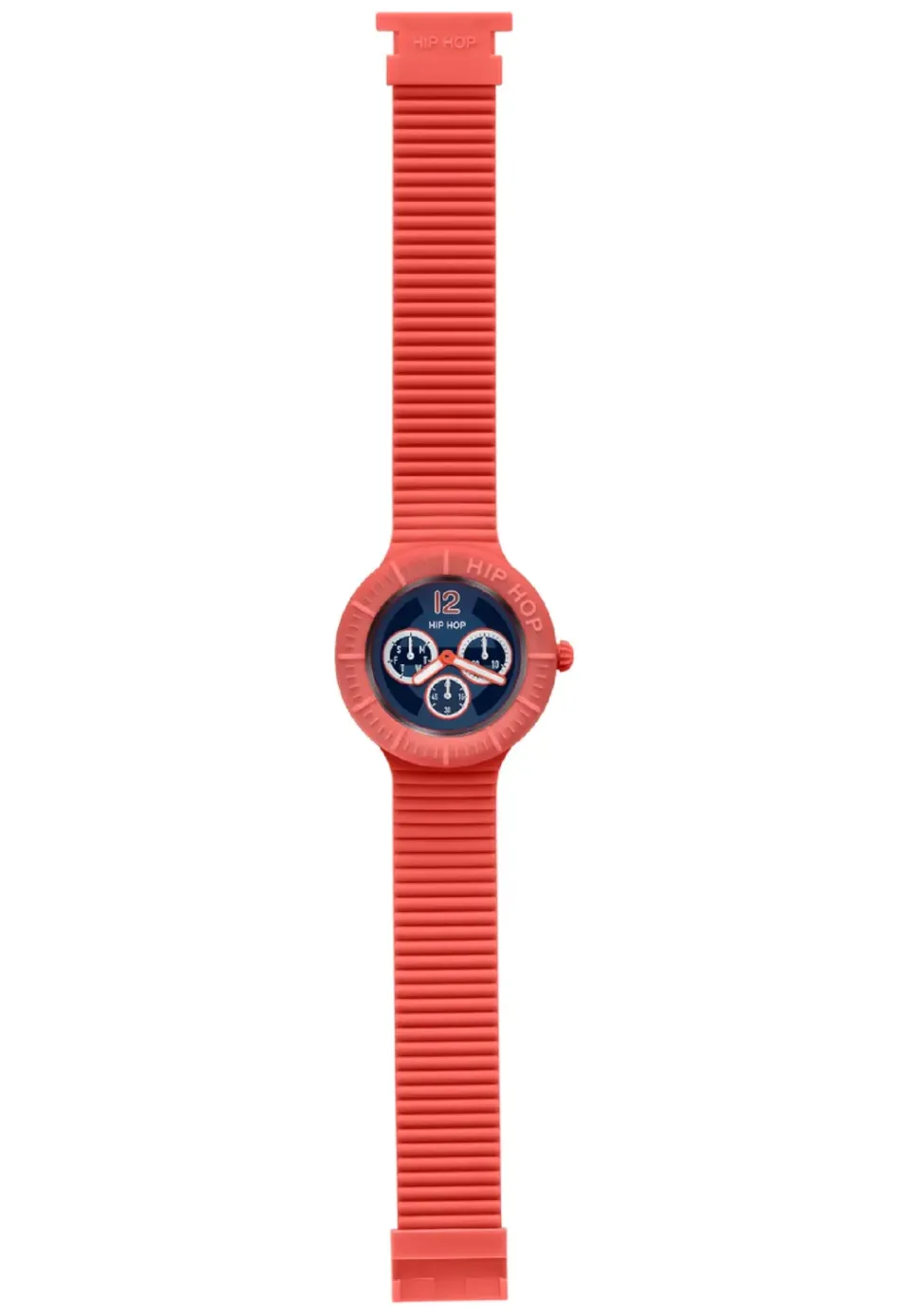 Hip Hop Master Multifunzione orologio uomo rosa silicone