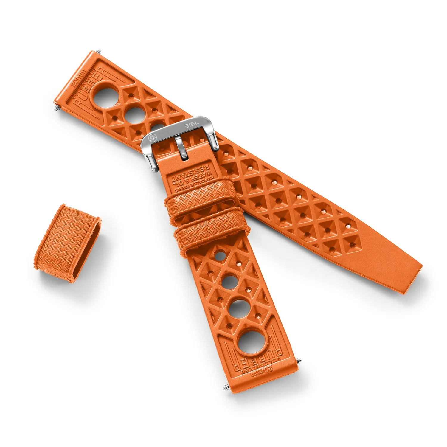 H.G.P. Tropic Rally cinturino arancione 20 mm acciaio