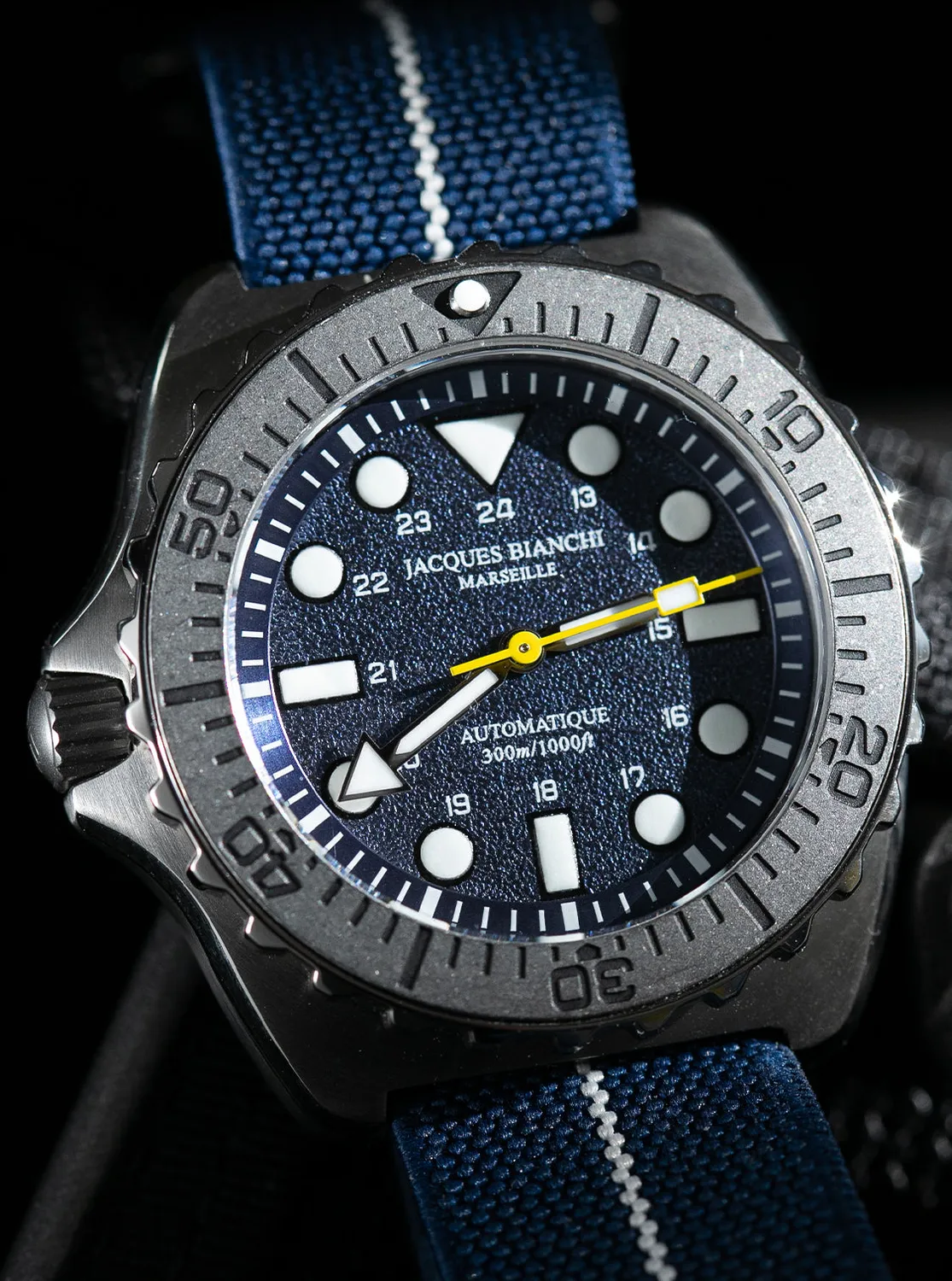 Jacques Bianchi JB300 Indigo Maris orologio sub titanio