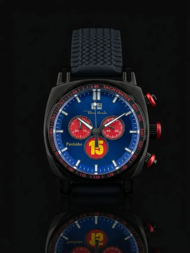 Ritmo Mundo Racer 2221 Paulinho Orologio Cronografo Blu