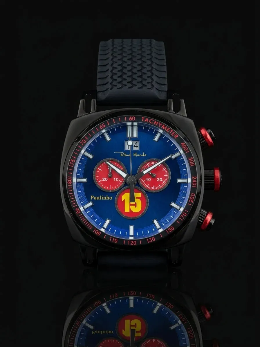 Ritmo Mundo Racer 2221 Paulinho Orologio Cronografo Blu
