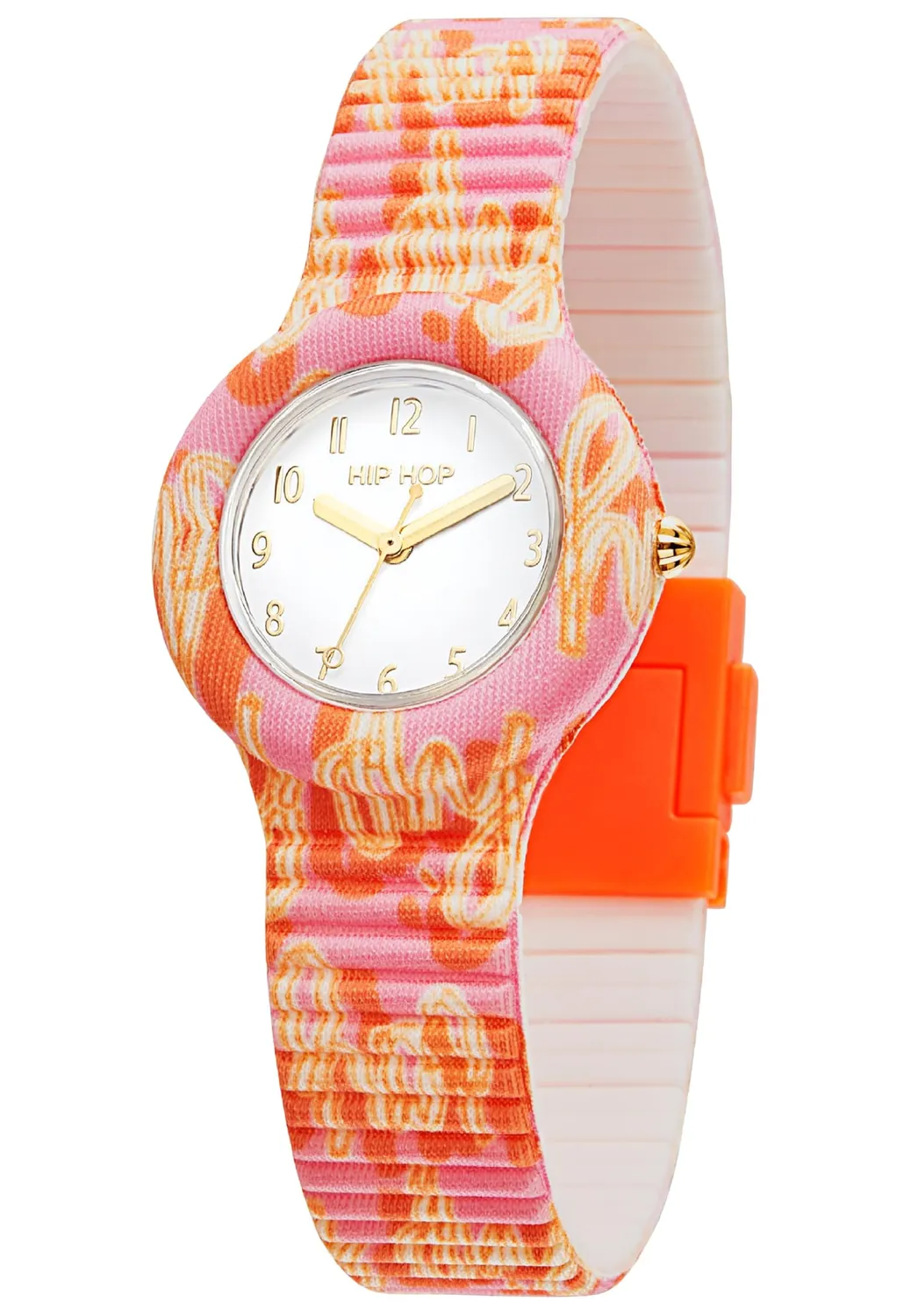 Hip Hop Hero 32 HWU1152 orologio donna arancio tessuto
