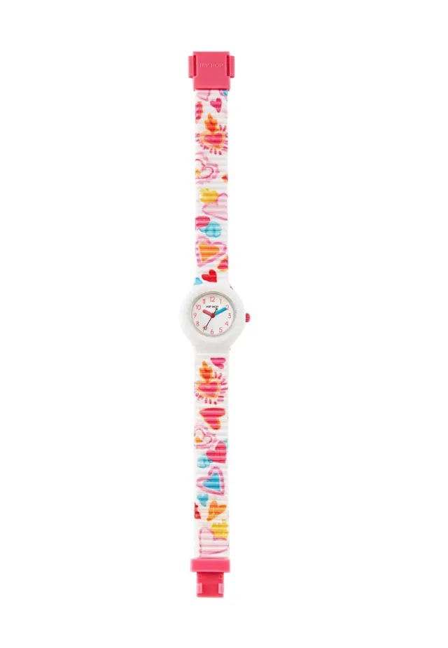 Hip Hop Kids Fun Color Heart orologio bambina silicone