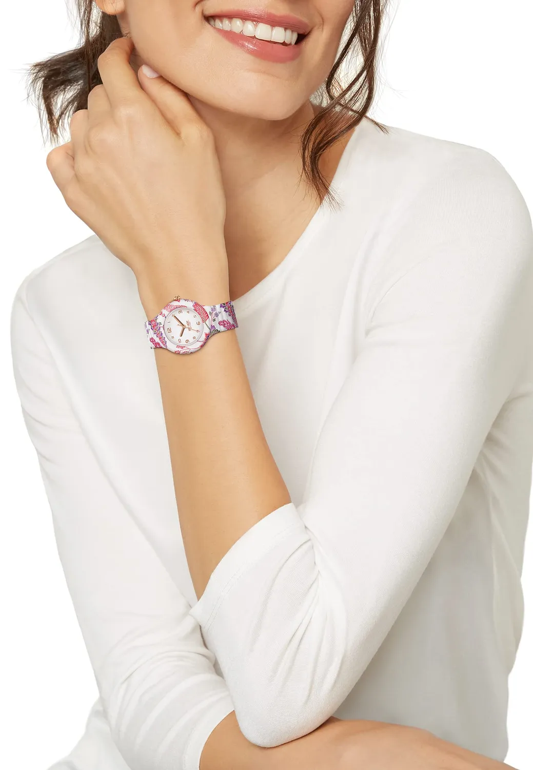 Hip Hop Crochet HWU1086 orologio donna multicolore silicone
