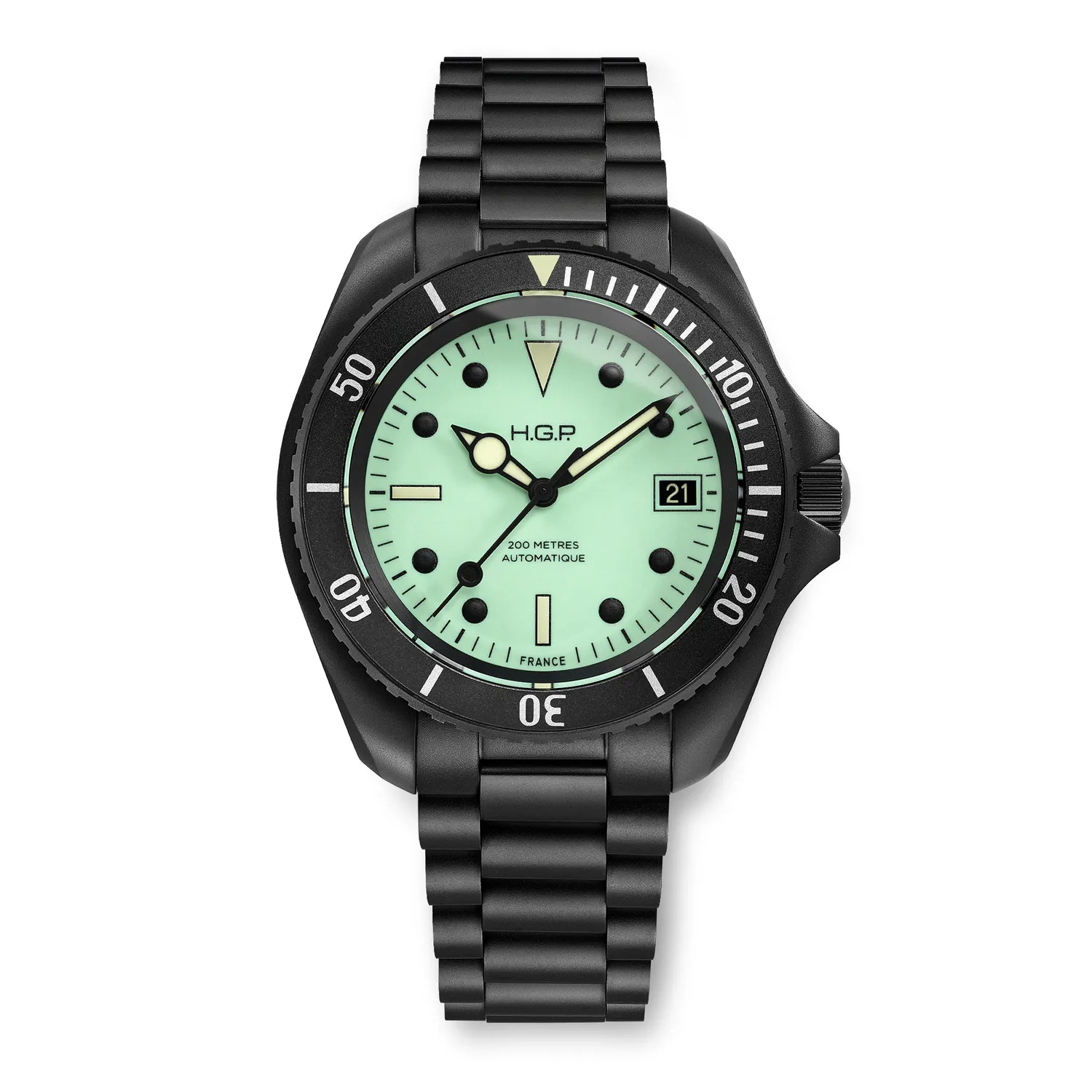 H.G.P. Night Diver ND2A orologio automatico PVD nero 200M