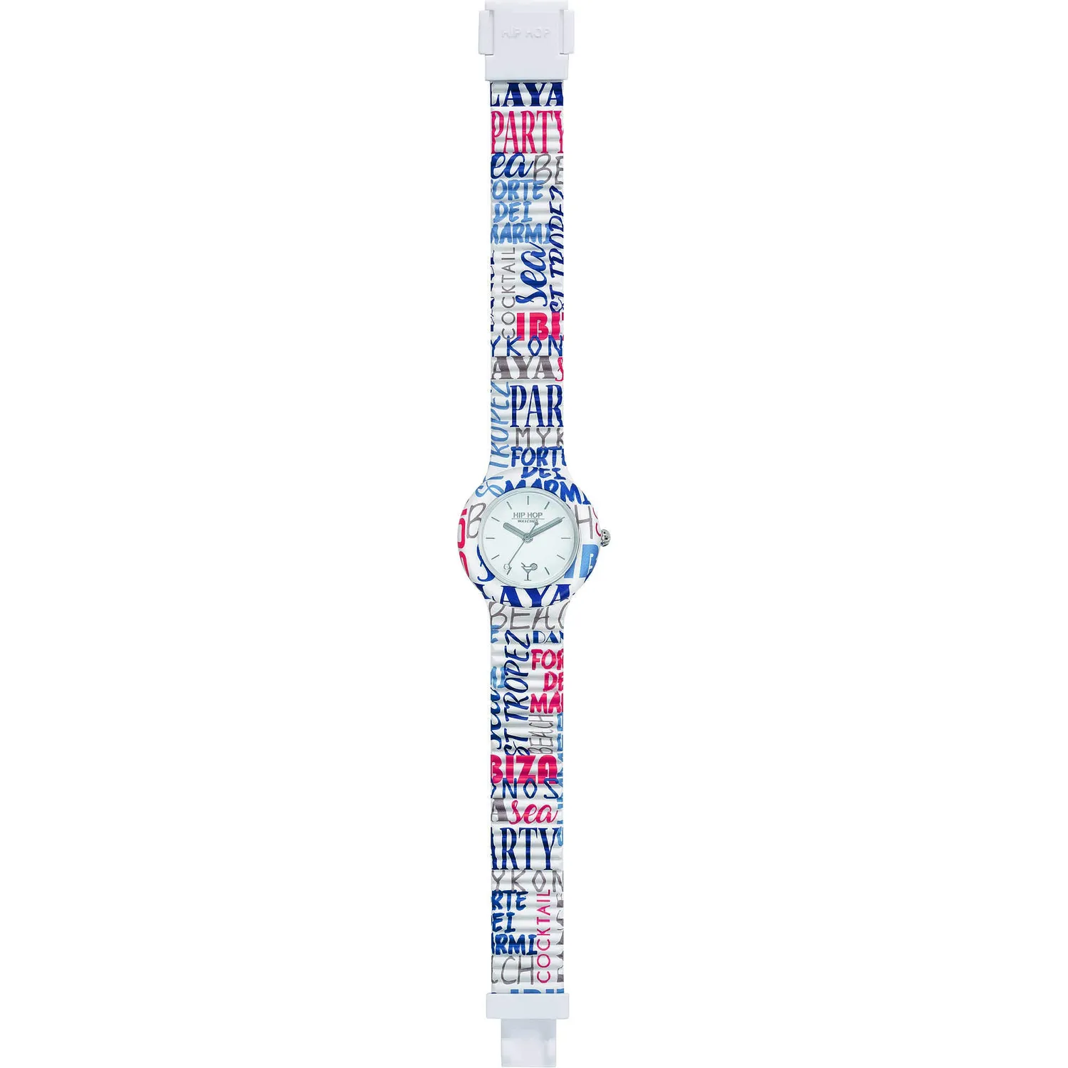 Hip Hop Hero 32 HWU1008 orologio donna silicone bianco stampato