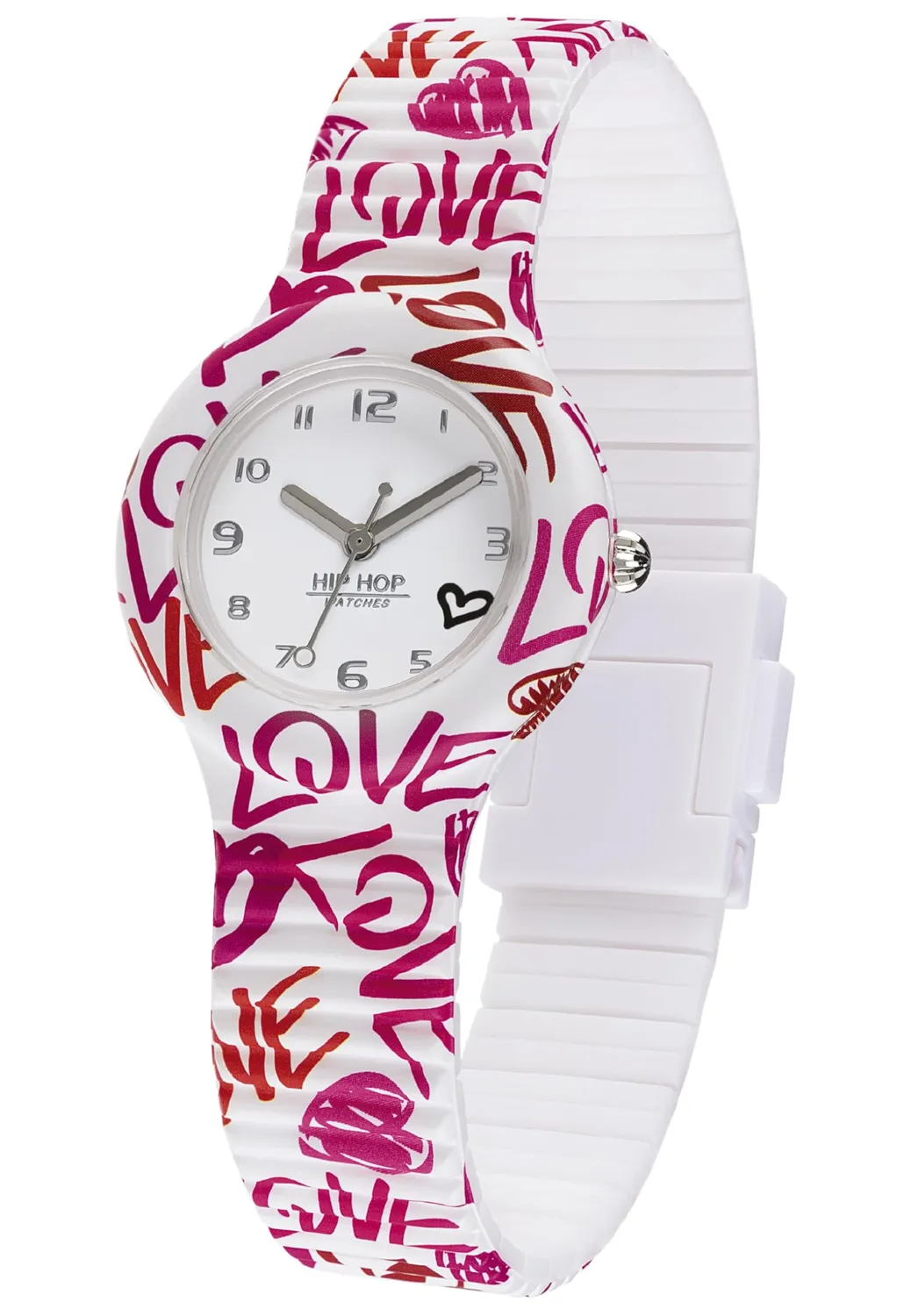 Hip Hop Hero 32 HWU0975 orologio donna silicone love bianco
