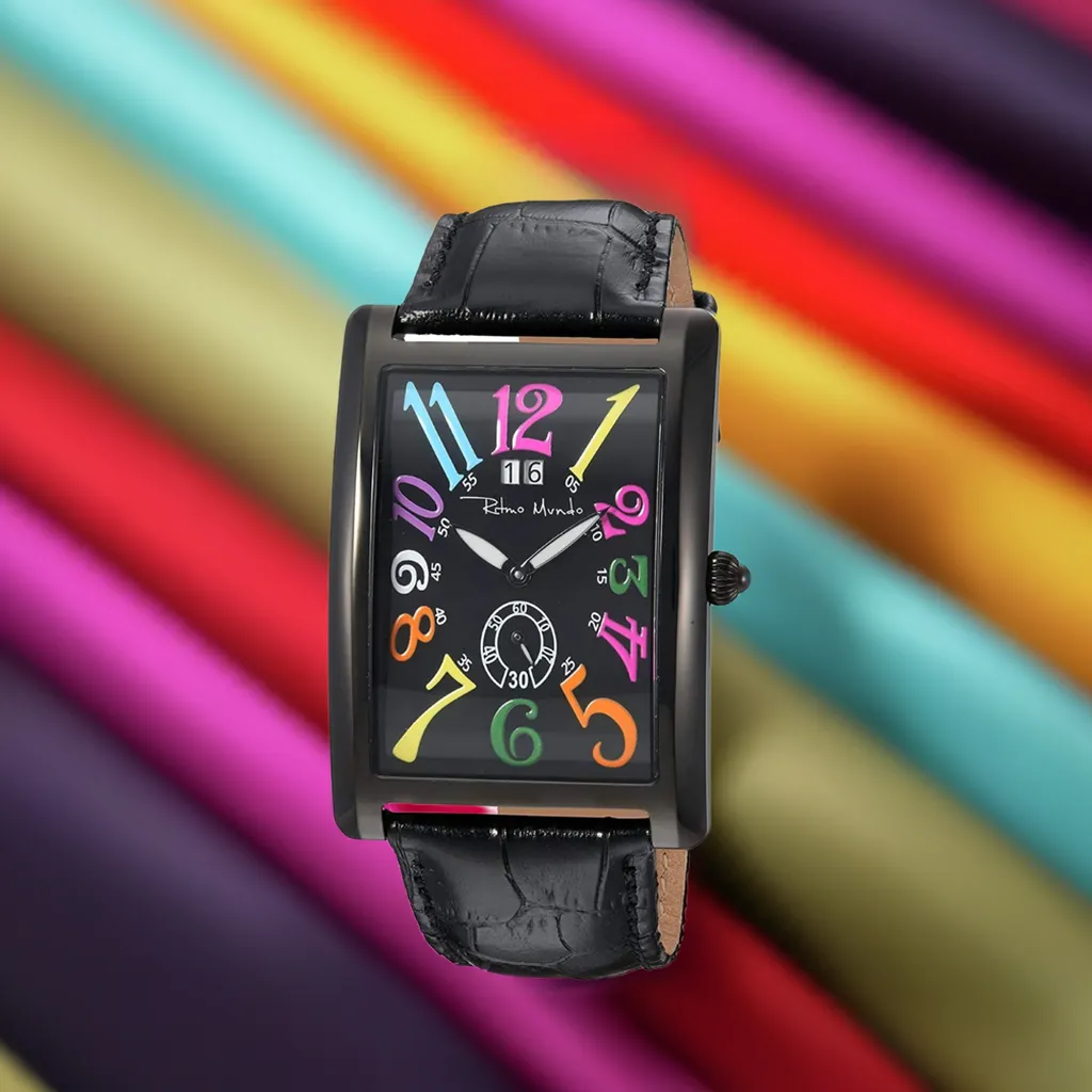 Ritmo Mundo Gran Data 2621-5 orologio nero rainbow 53mm