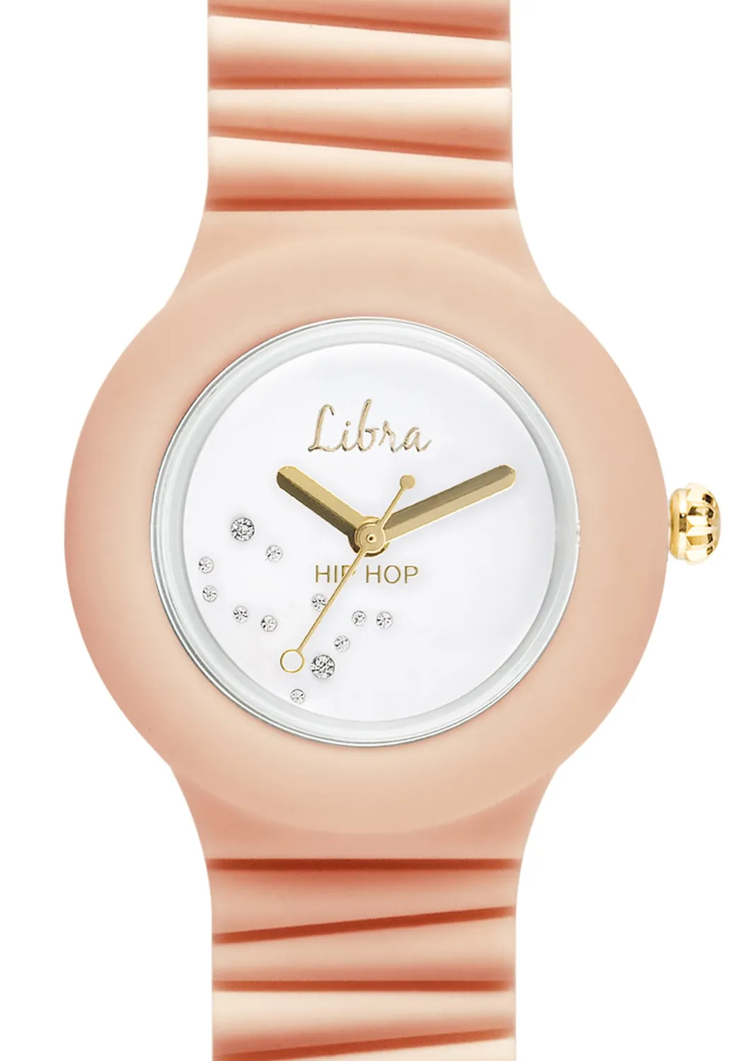Hip Hop Starlights Bilancia orologio donna rosa polvere cristalli