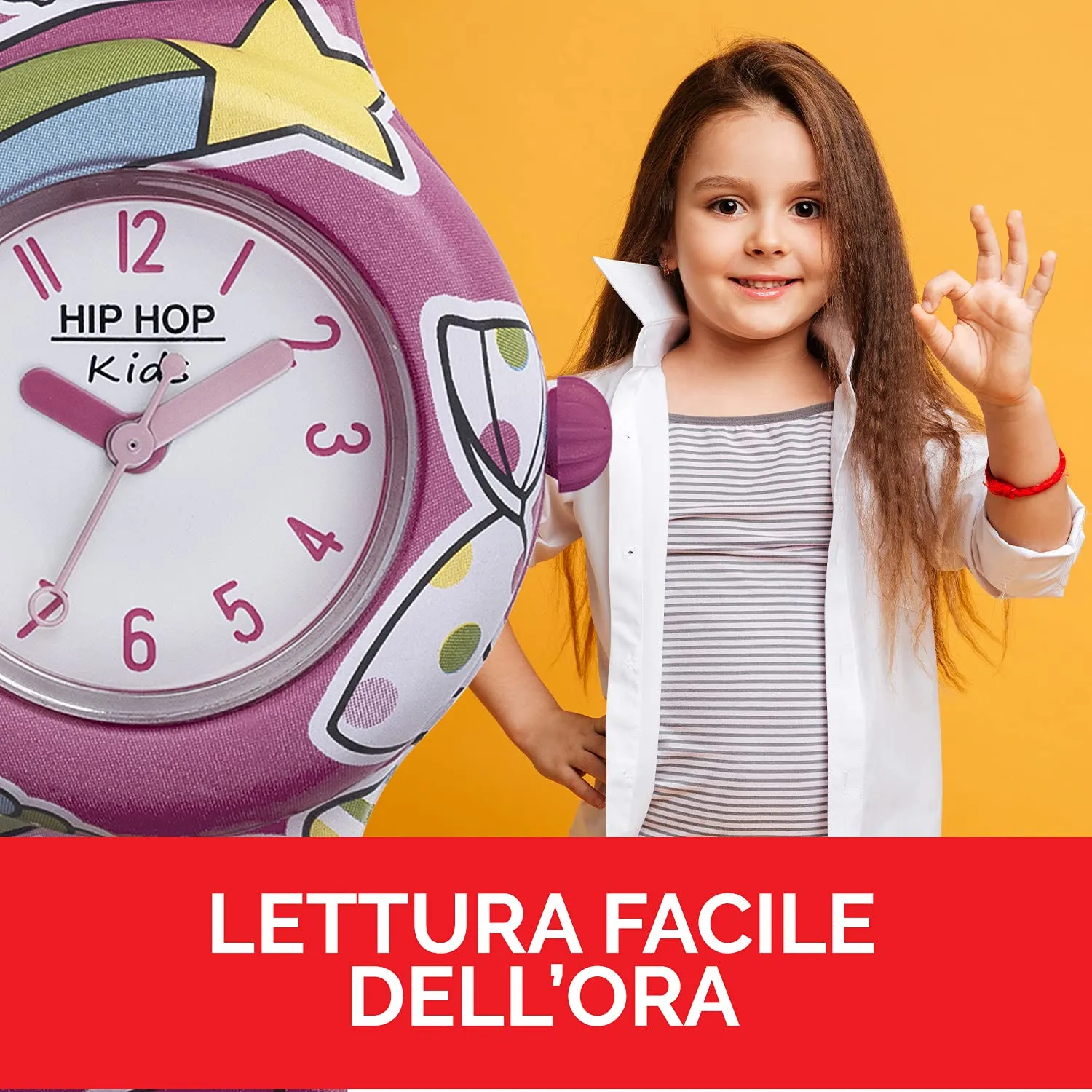 Hip Hop Kids Fun orologio bambina candy silicone rosa