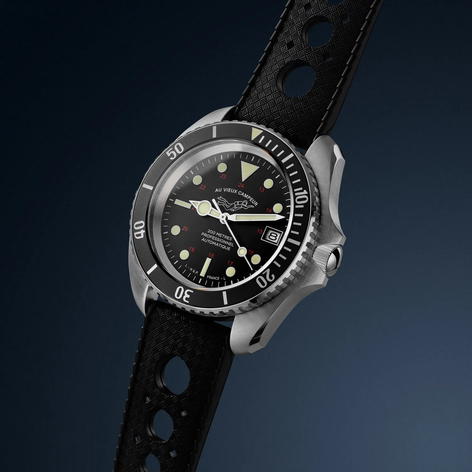 H.G.P. Diver 200M Automatic Au Vieux Campeur orologio Tropic nero
