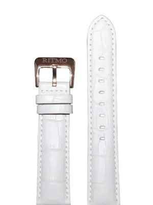 Ritmo Mundo Cinturino Pelle Bianco 20 mm Orologio