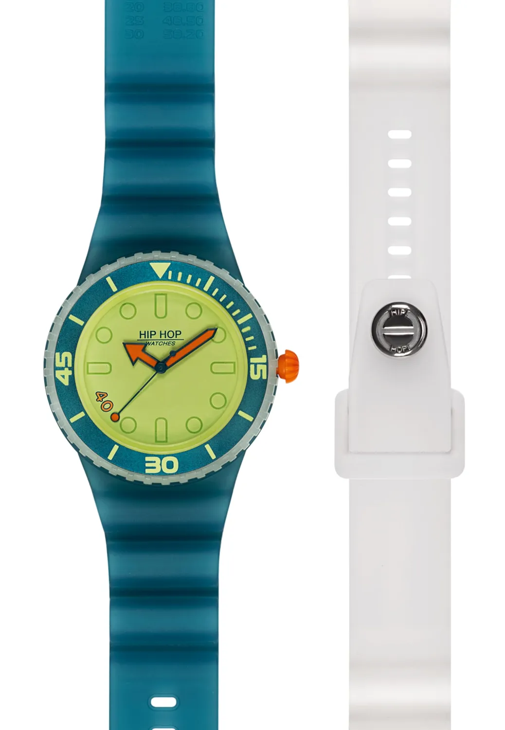 Hip Hop Master 40 orologio uomo 41 mm 2 cinturini silicone