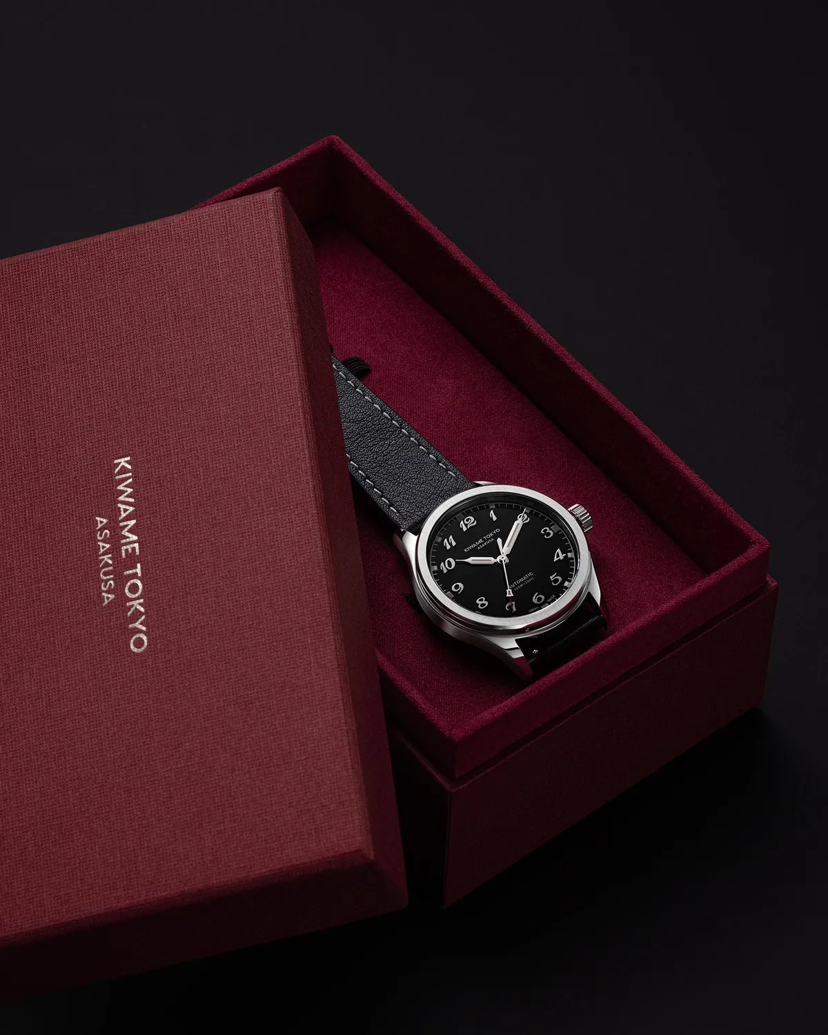 Kiwame Tokyo Kurotsuki orologio nero 38mm automatico