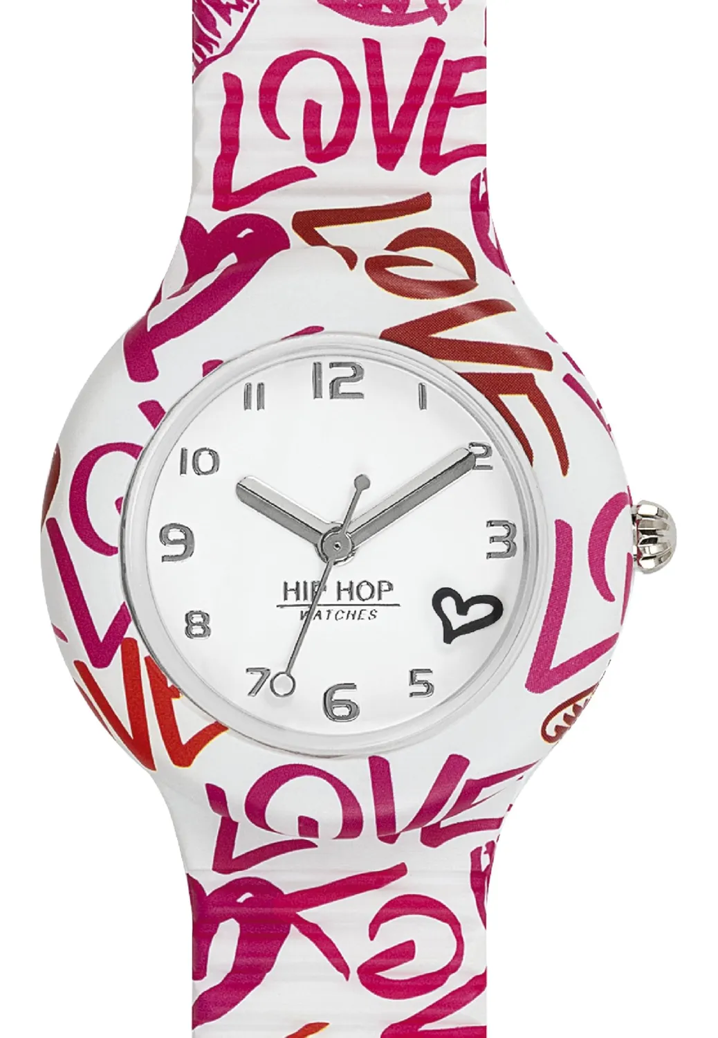 Hip Hop Hero 32 HWU0975 orologio donna silicone love bianco