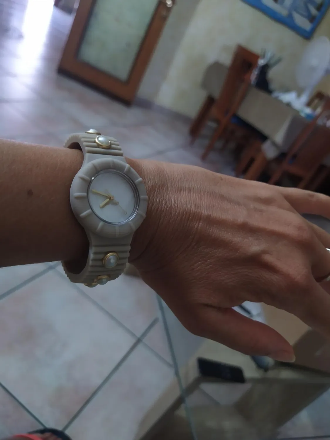 Hip Hop Hero 32 HWU0491 orologio donna silicone grigio perla