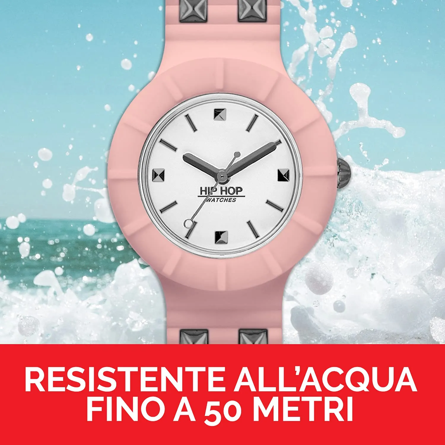 Hip Hop Solo Tempo Punk Lady HWU0802 orologio donna rosa