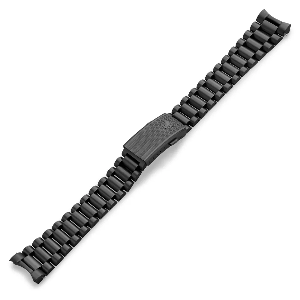 H.G.P. NSA 844 bracciale 3 maglie PVD nero 20 mm