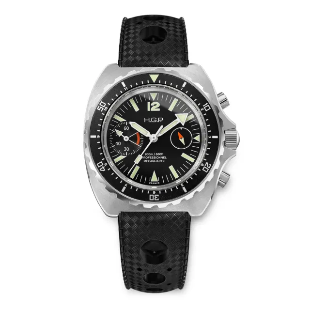 H.G.P. Diver 200M Black Big-Eye orologio cronografo nero