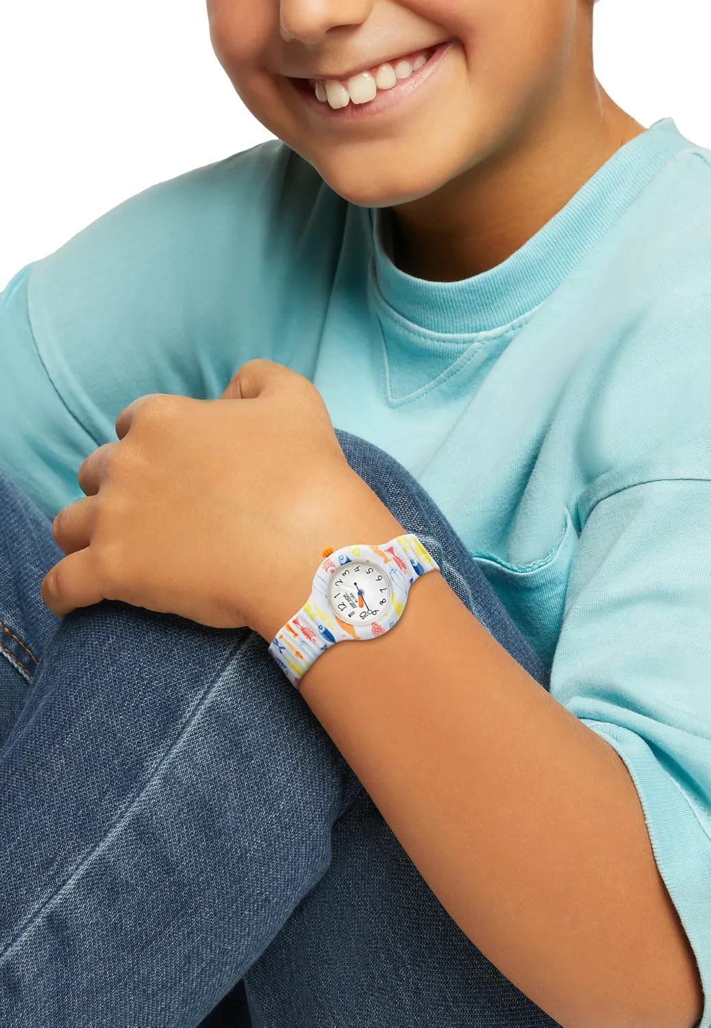 Hip Hop Kids Fun HWU1159 orologio bambino bianco tessuto
