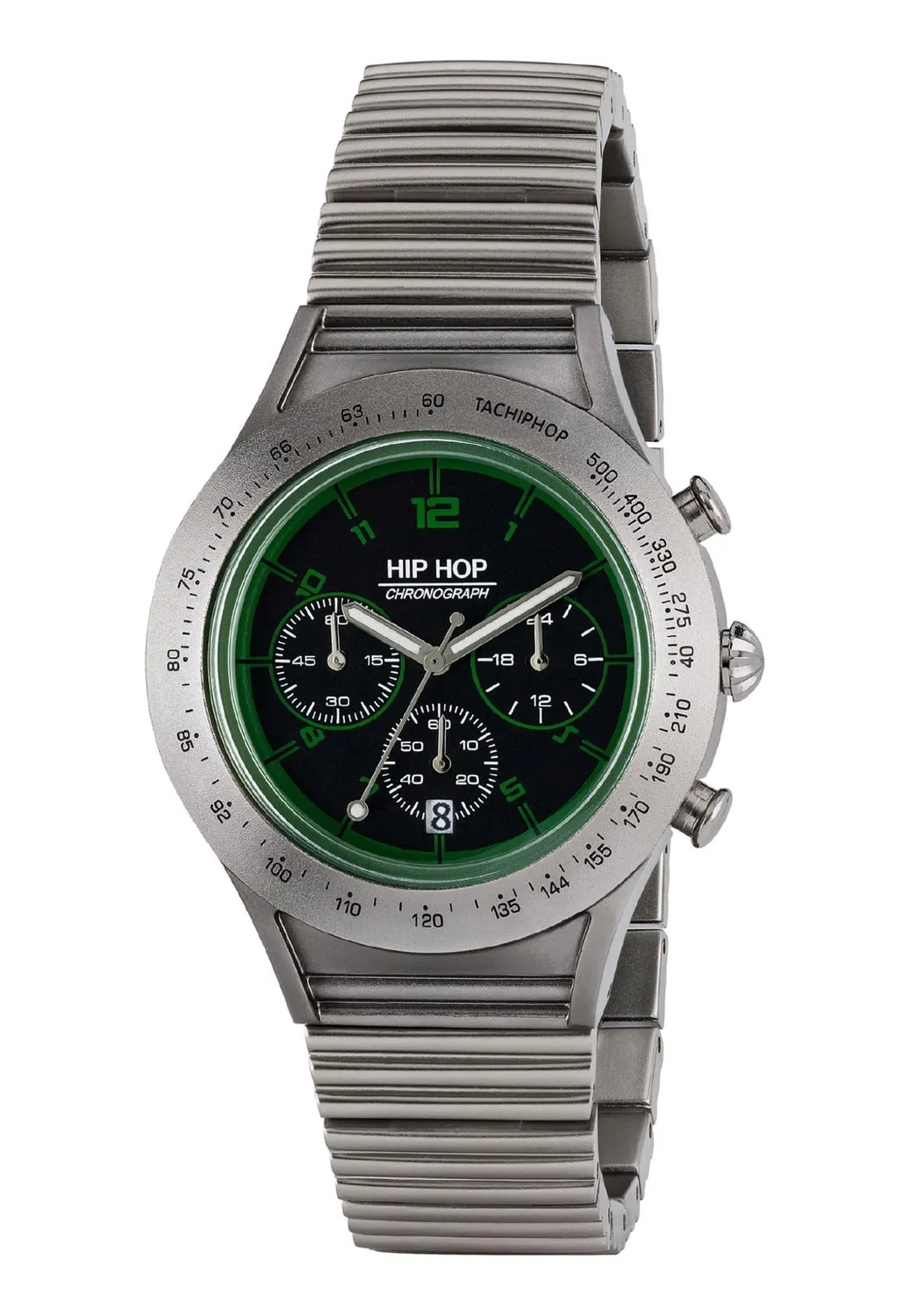 Hip Hop X Man HWU0731 orologio uomo alluminio crono argento