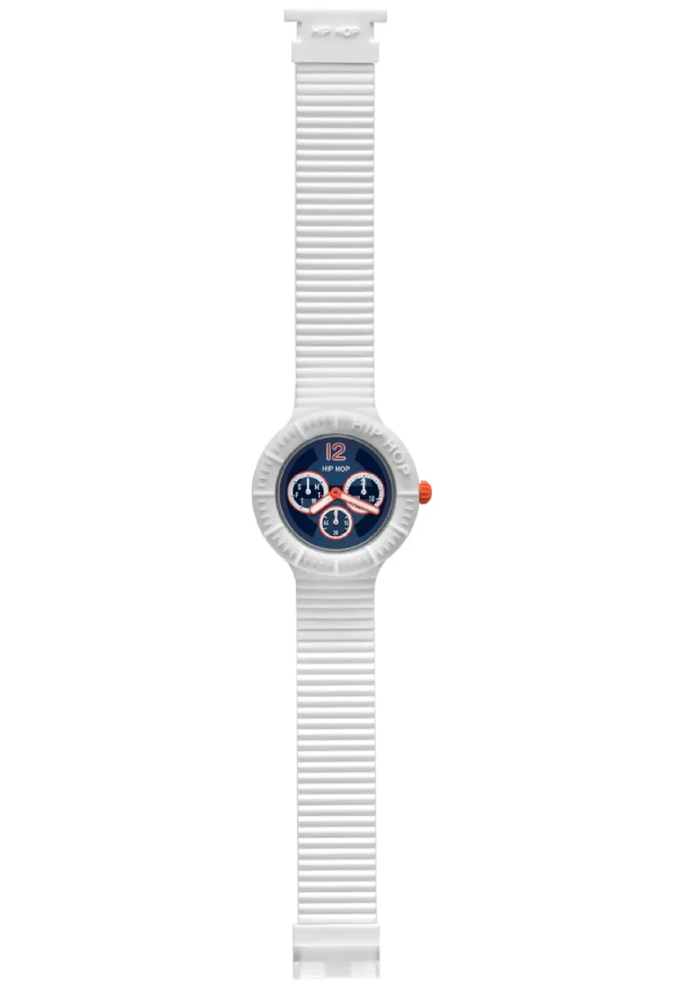 Hip Hop Straps Master orologio uomo multifunzione bianco