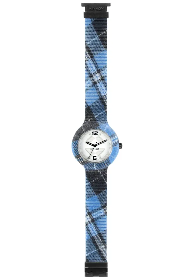 Hip Hop X Man HWU0378 orologio uomo blu tartan quarzo