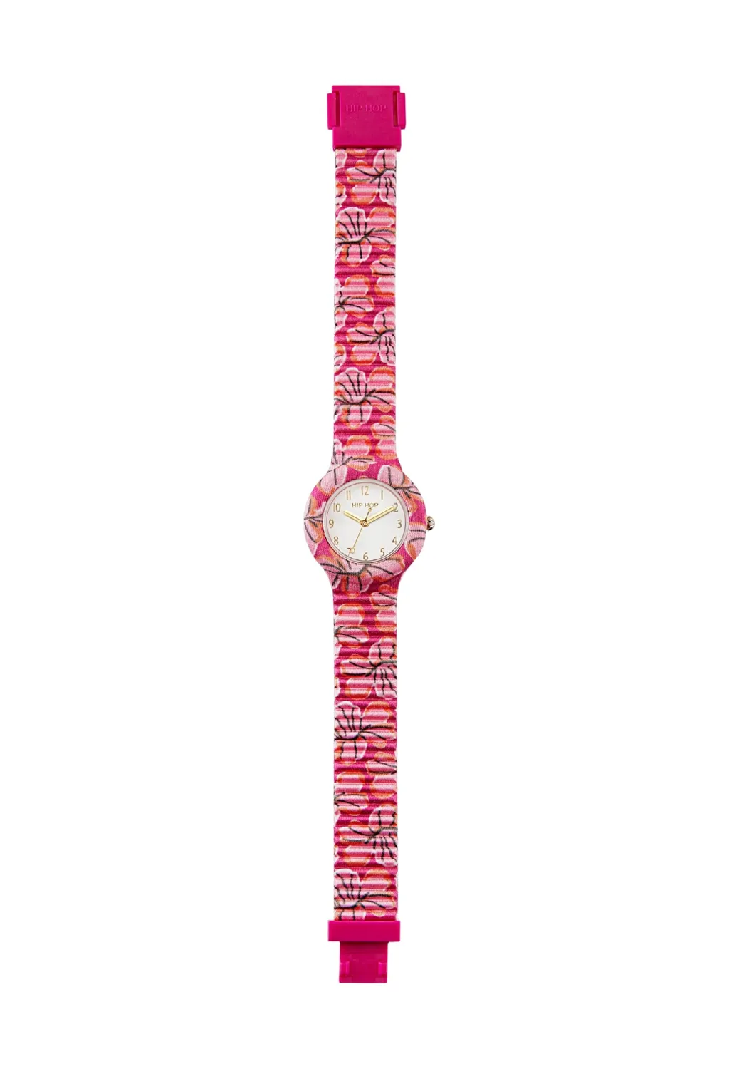 Hip Hop Bouquet orologio donna blu-bianco silicone 32mm