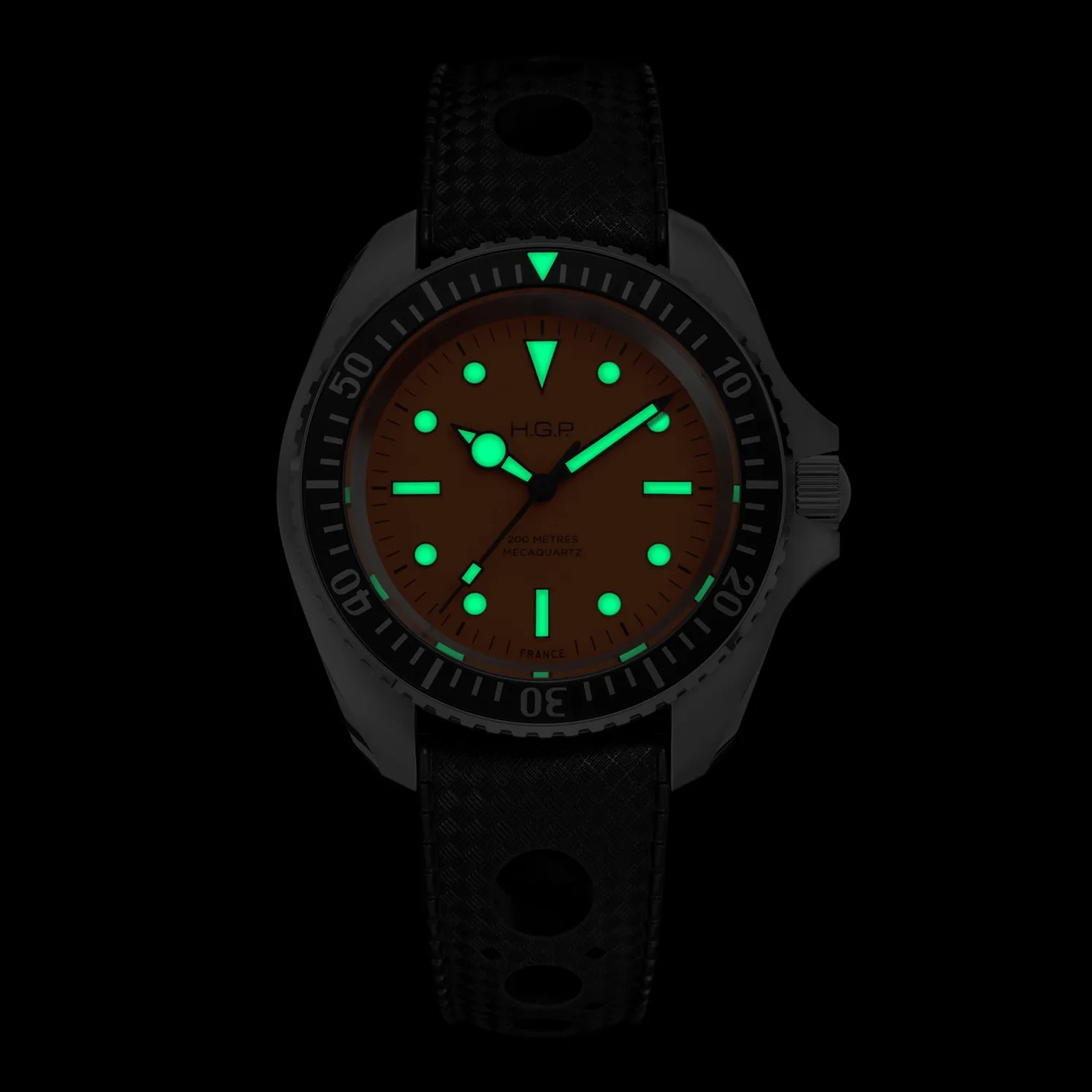 H.G.P. Diver 200M Mecaquartz orologio subacqueo arancione 200m