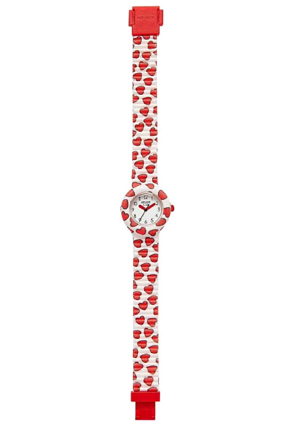 Hip Hop Happy Love orologio bambina silicone bianco cuoricini