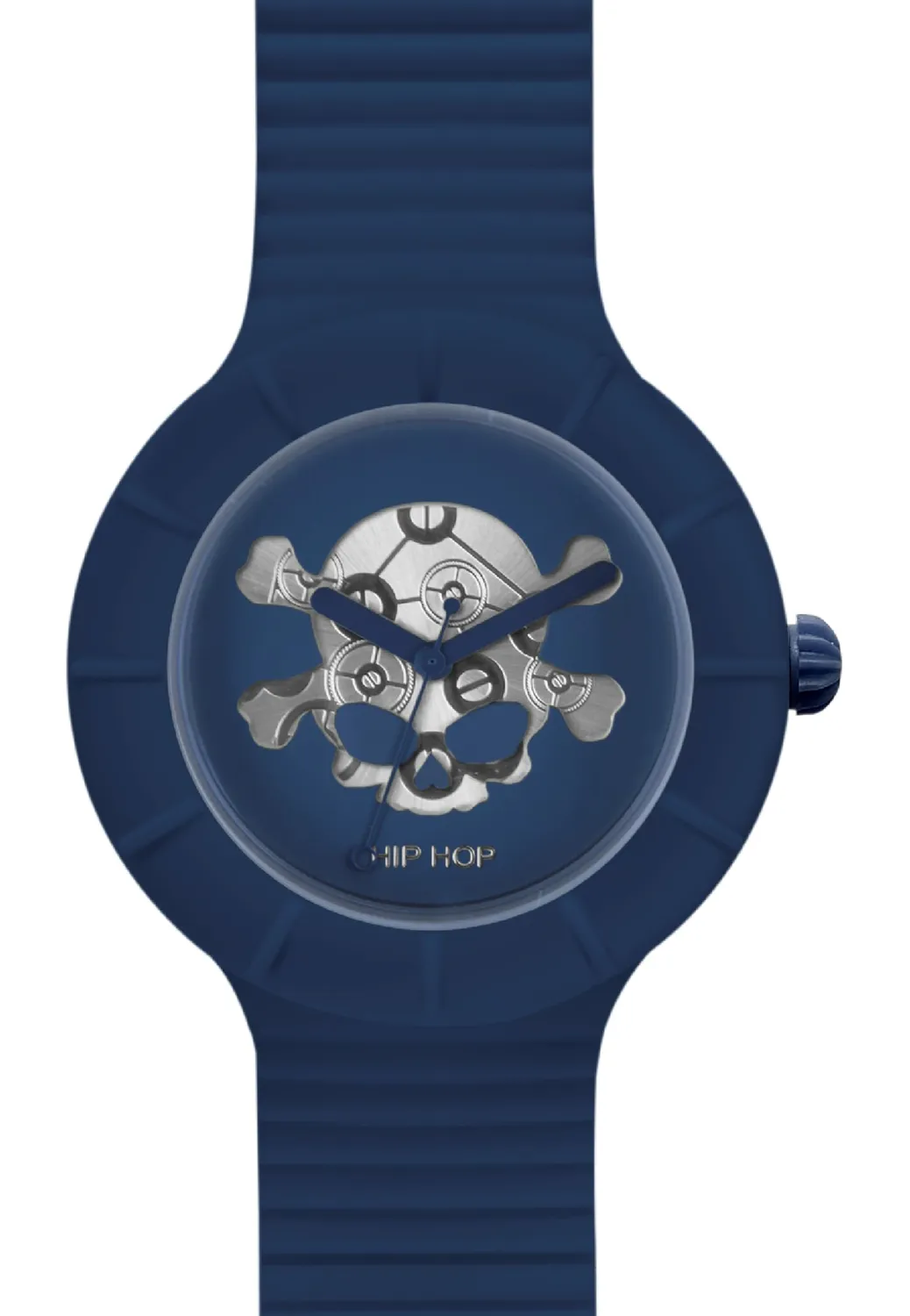 Hip Hop X Man HWU0466 orologio uomo silicone blu skull