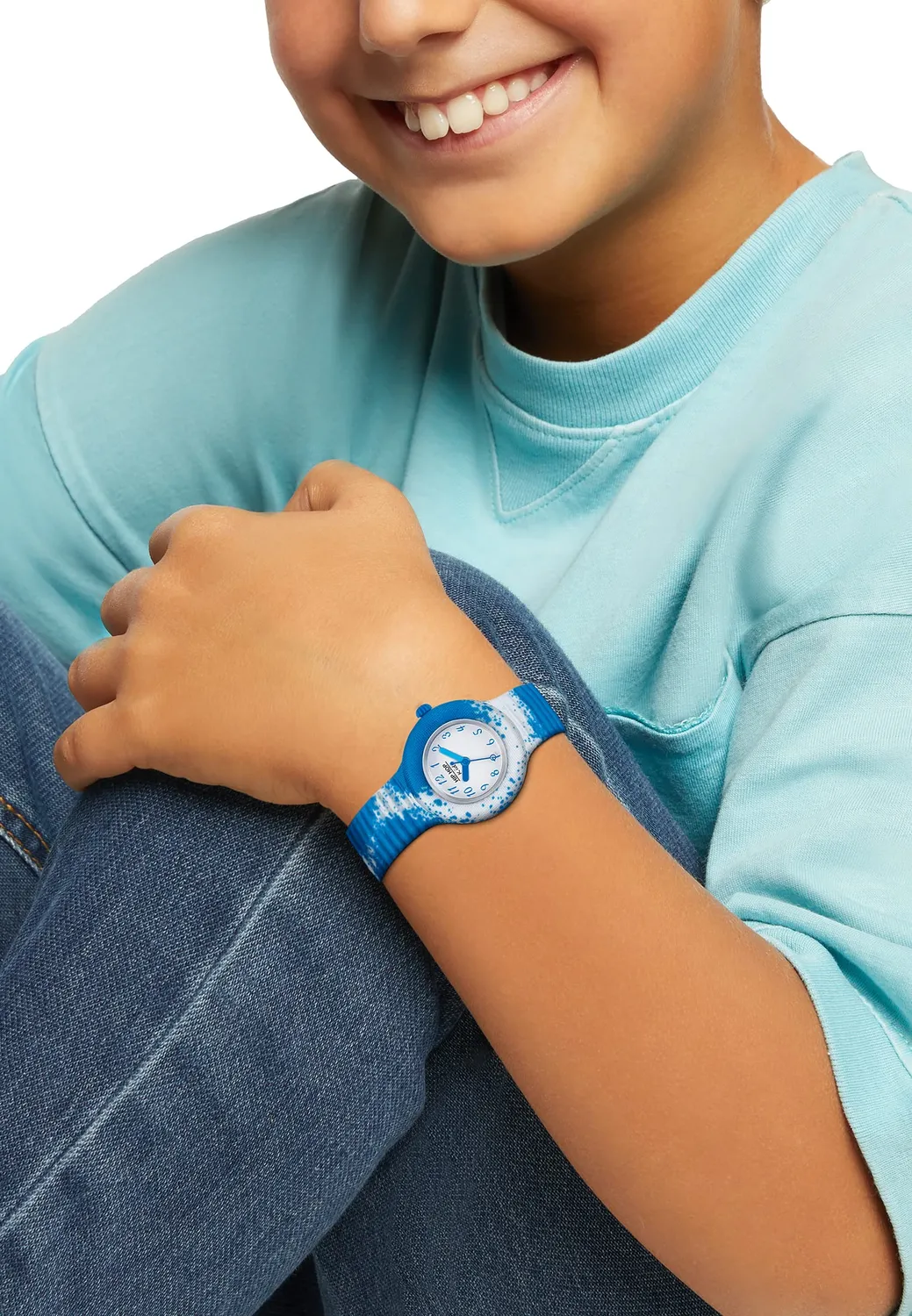 Hip Hop Kids Fun HWU1125 orologio bambina blu tessuto
