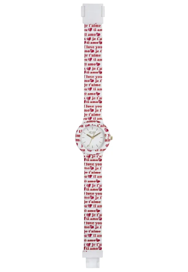 Hip Hop Solo Tempo Heart Love orologio donna bianco