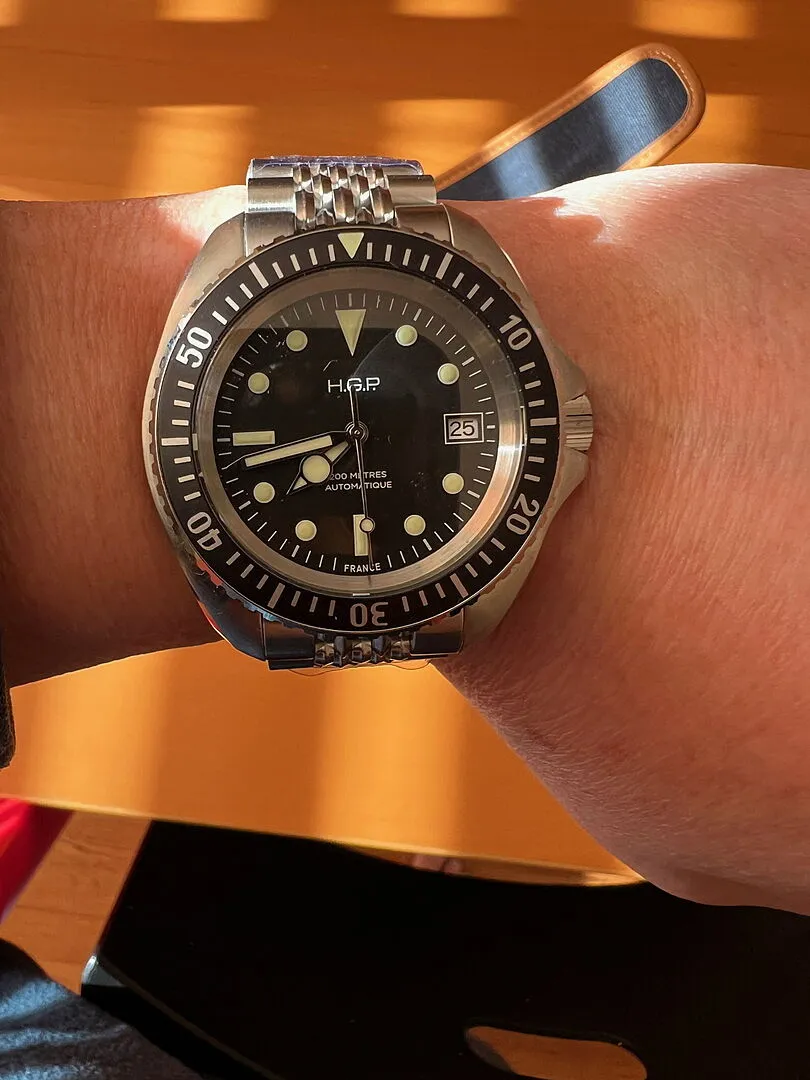 H.G.P. Diver 200M Automatic blu orologio subacqueo gomma blu