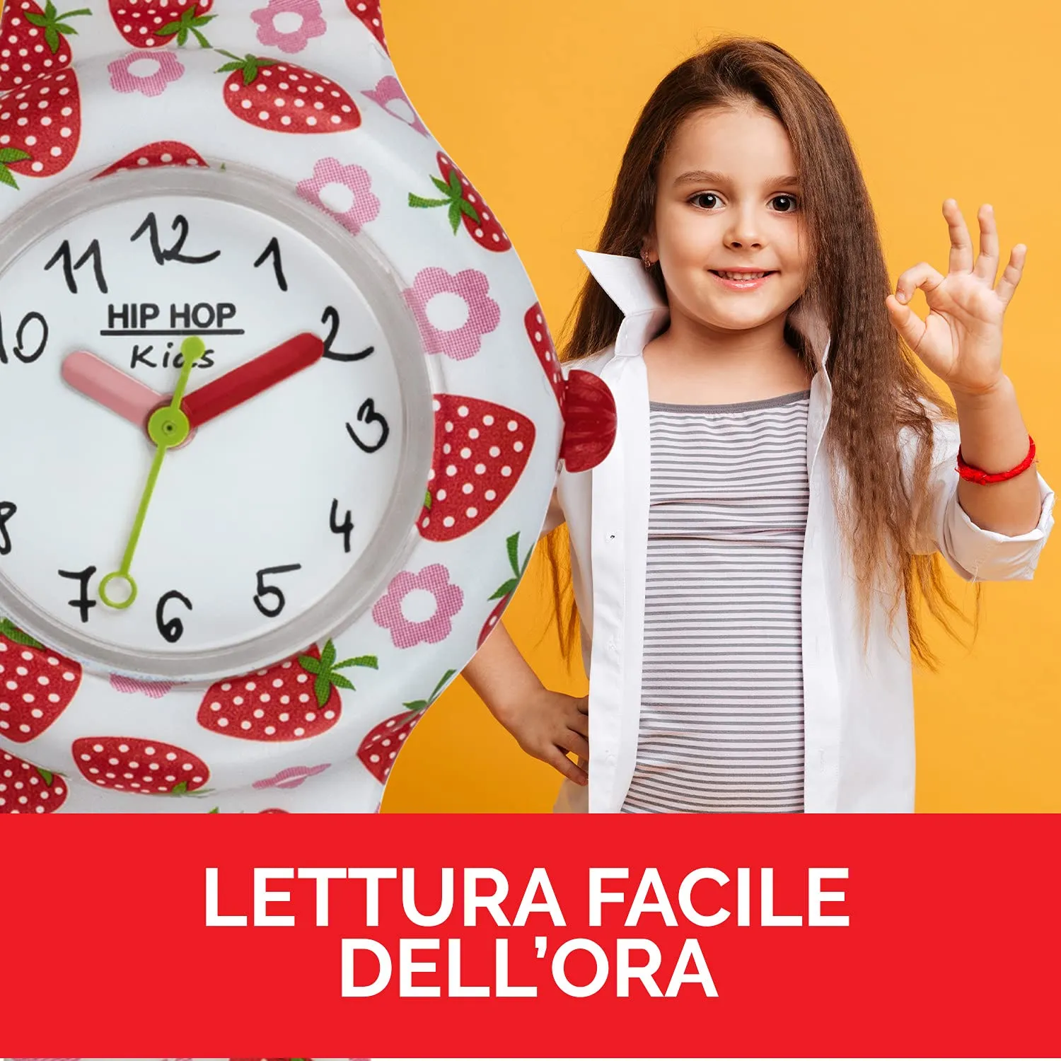 Hip Hop Kids Fun orologio bambina silicone stampato 28 mm