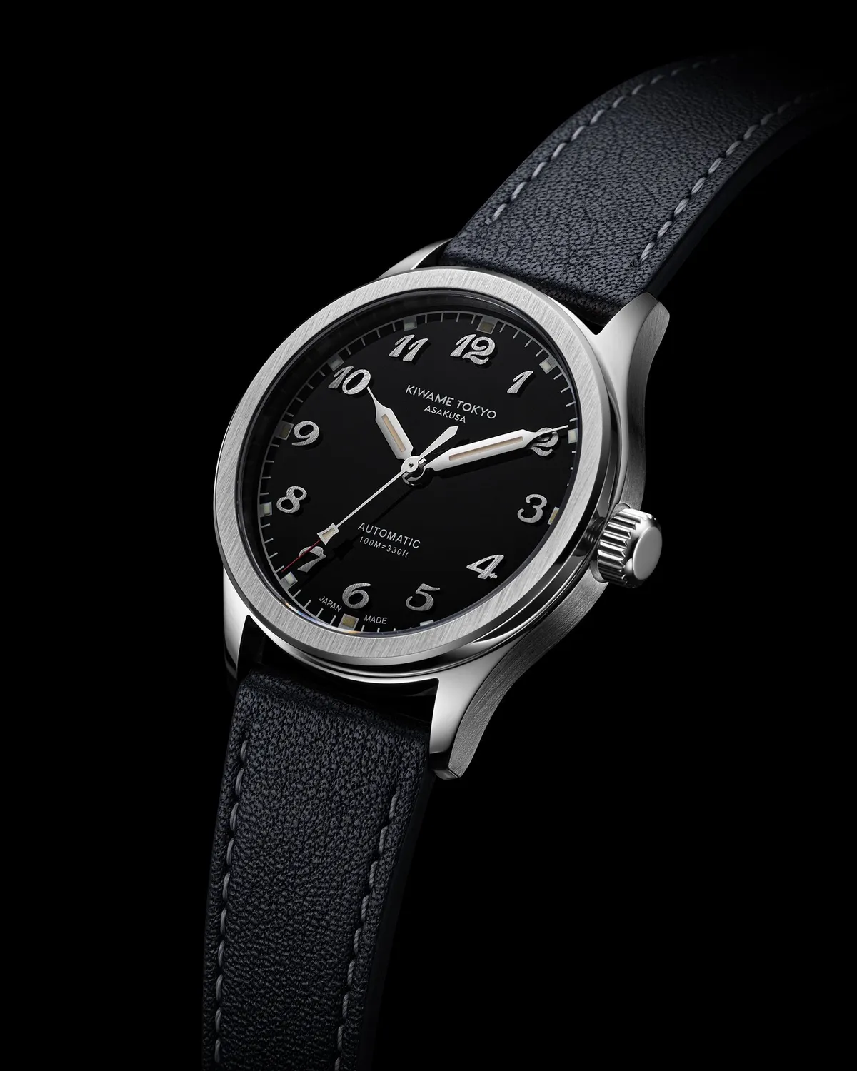 Kiwame Tokyo Kurotsuki orologio nero 38mm automatico