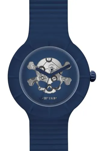 Hip Hop X Man HWU0466 orologio uomo silicone blu skull