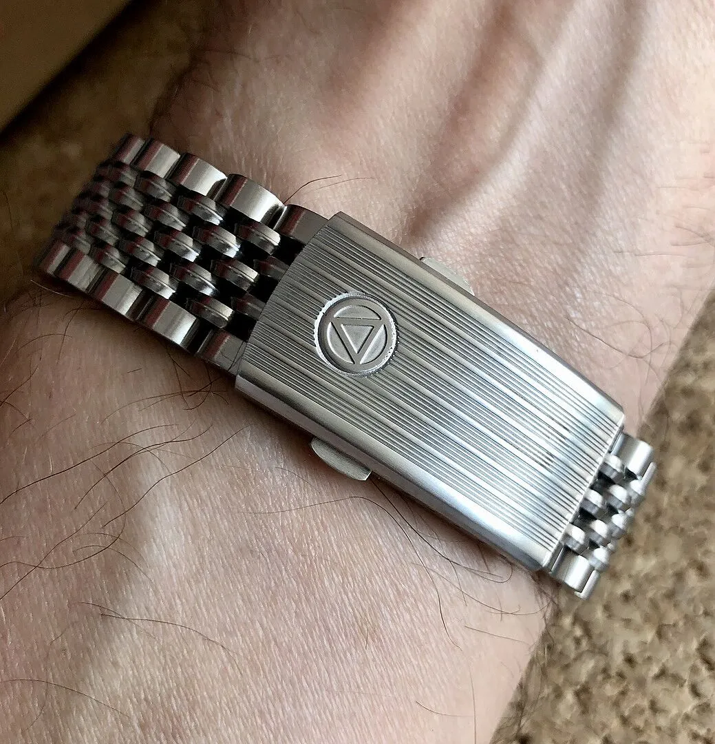 H.G.P. 844 bracciale chicchi di riso acciaio 20-16 mm